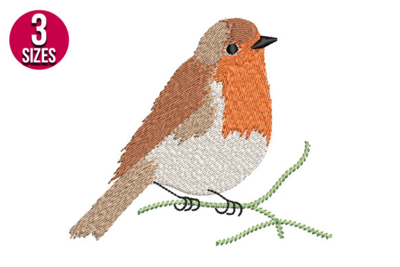Bird Embroidery Design for Holiday Collections