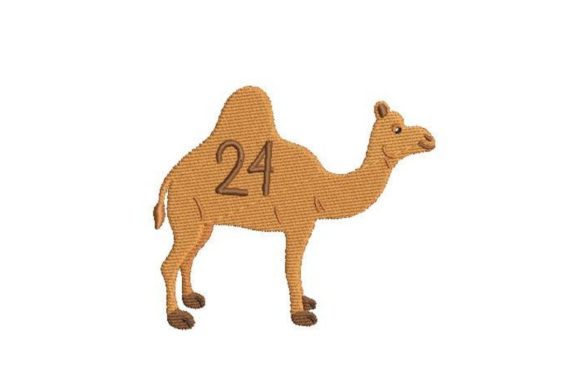 Camel with Number 24: A Unique Embroidery Design