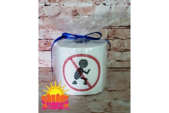 No Pooping Toilet Paper: A Playful Embroidery Design for Gifts