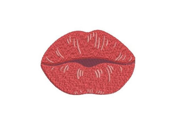 Pouting Lips Embroidery Design
