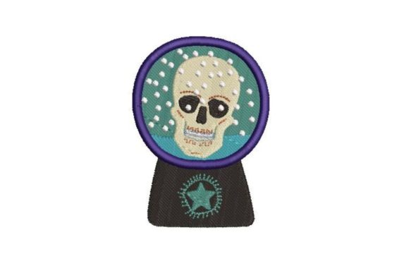 Skull Snow Globe Embroidery