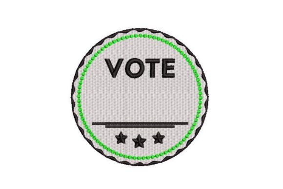 Vote Sticker: A Craft Fair Embroidery Review