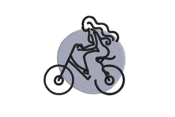 Woman Riding a Bike Embroidery Design Review